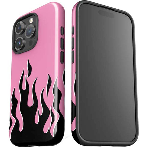 Pink Flames iPhone 16 Pro Max Impact Case